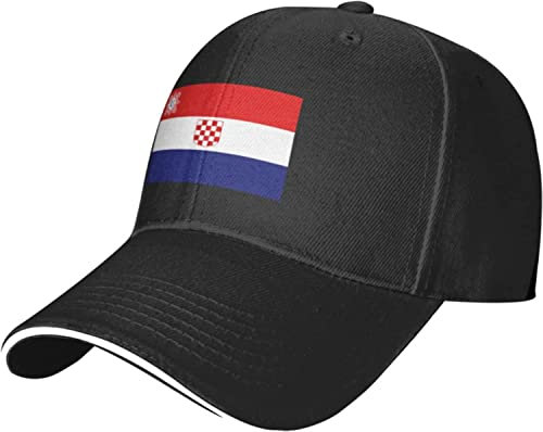 LOUJIN Flagge von Kroatien Baseball Cap Herren und Damen Outdoor Sport Ente Zunge Hut Verstellbar Casquette, Fotofarbe, One size