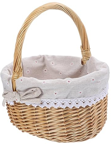 CIYODO Gewebter Korb Aus Rattan Für Picknick Und Lagerung Als Hochzeitskorb Oder Dekoration Für Zuhause Und Party