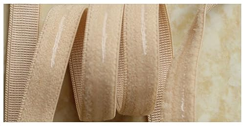 PWHUYJLEY Bande élastique antidérapante en silicone - 5 m - Largeur : 20 mm - Pour couture, bretelles et vêtements (couleur chair)
