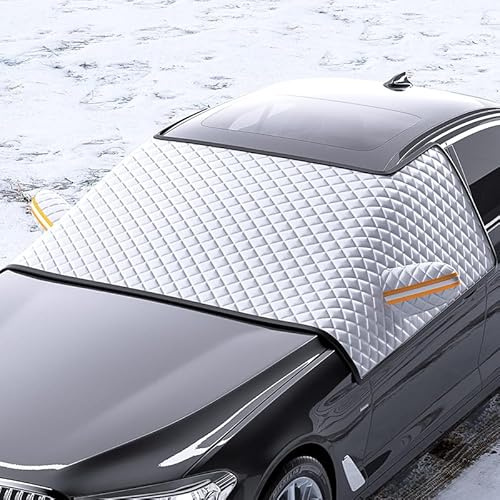 REDVIT Frontscheibenabdeckung Winter für VW Golf 7 Wagon 2013-2019, Magnet Fixierung verdicken, vergrößern Faltbare Windschutzscheibe Abdeckung gegen Sonne, Frost, Schnee, EIS,L