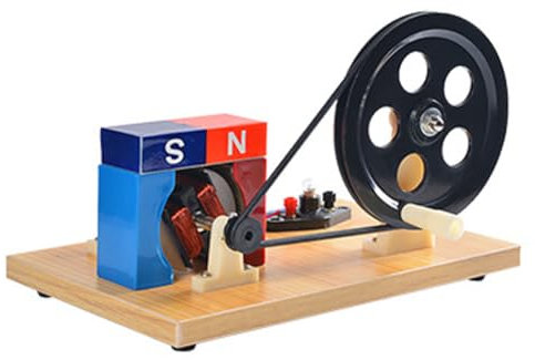 NSXBY Equipo Experimental de física y electromagnética, generador de CA de CA operado Manual, Laboratorio e Instrumentos de enseñanza,Negro