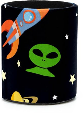 Stifthalter aus PVC-Leder, Stiftebecher, Pinsel-Organizer, Raum-Astronomie, dekoratives Muster
