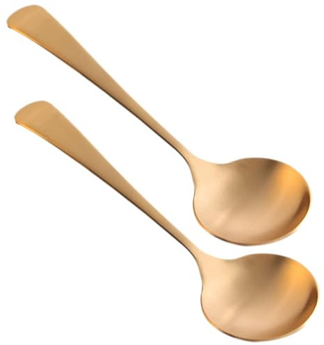Cabilock 2 Pièces Cuillères de Service, Cuillère à Service Inox à Soupe, Grandes s à Soupe de e, Buffet de e, s de Table à Long Manche pour Buffet Hôtels Parti