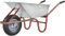 Schulz Tech Brouette avec bac galvanisé jusqu'à 250 kg/100 l - Modèle robuste pour le jardin et les besoins de construction - Pneus pneumatiques avec jantes en acier - Chariot coulissant - Marron