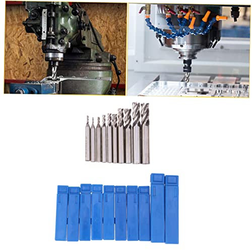 JECOMPRIS 10stücke Zylinderschaft Standard Vierschneidfräser Schlitzfräser Aus Hochwertigem Stahl Fräswerkzeuge Für Fräsermaschine