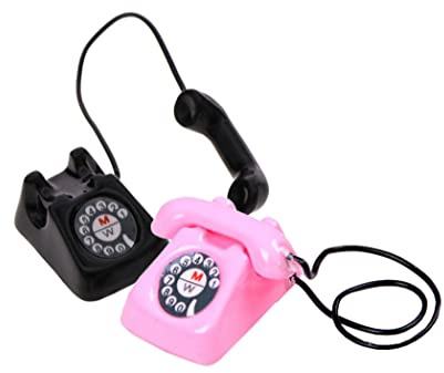 Wichtel Zubehör, Puppenhauszubehör, 2 Stück Mini Telefon Miniatur Spielszene Modell Puppenzubehör Miniatur Puppendekoration 12 Cola & 1 Tablett
