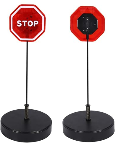 Ejoyous LED Parking Stop Sensor, Adjustable Flashing Warning Aid for Garage Parking Fiberglass PP Red Black 53.9 x 8.1 x 5 in 1 Set