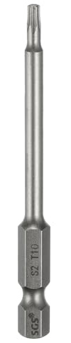 QUARKZMAN T10 Torx Bit Set Schraubendreher Bitsatz 1/4 Zoll Sechskantschaft 75mm Lang Magnetisch Hex Sechskant Ohne Loch Spitze Bohrer Bits S2 Stahl für Torx Schrauben Werkzeug