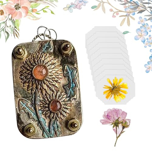 KERANEET Micro pressa per fiori, per bambini, mini pressa per fiori, regalo per gli amanti dell'arte e del artigianato, set fai da te