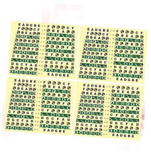 ERINGOGO Gitarrengriffbrett Aufkleber aus Pvc Leicht Anzubringen und Entfernen für E und Akustikgitarre 10 Stück-pack