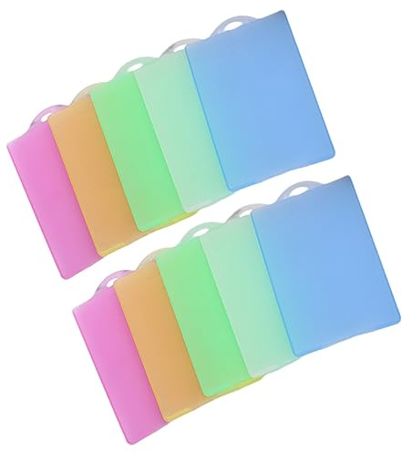 TOPPERFUN 10 Stück Bunte Kartenschutzhüllen aus Kunststoff Flexible Busfahrkartenhüllen mit Starkem Schutz gegen Verformung für Ausweise und Ec Karten