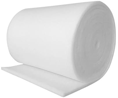 Rollo de Filtro de Algodón,Rollo de tela no tejida Algodón de Filtro en Rollo para purificador de aire,filtro,aire acondicionado, médico Sump,Estanques,Hidroponía,(Size:1*5m*10mm(39in*16.4ft*0.39in))