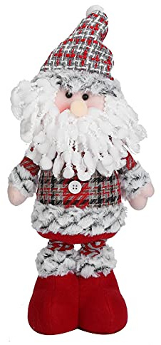 HELEVIA Roter Weihnachtsmann, Ausziehbare Beine, Weihnachtsmann-Schneemann-Figuren, Puppe, Weihnachts-Teleskopspielzeug, Heimdekoration für Weihnachten, Geburtstag (Weihnachtsmann)