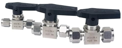 1pcs 3/4/6/8/10/12/14/16/18/20mm 1/8 1/4 3/8 1/2 304 Stainless Steel Ball Valve(8mm)