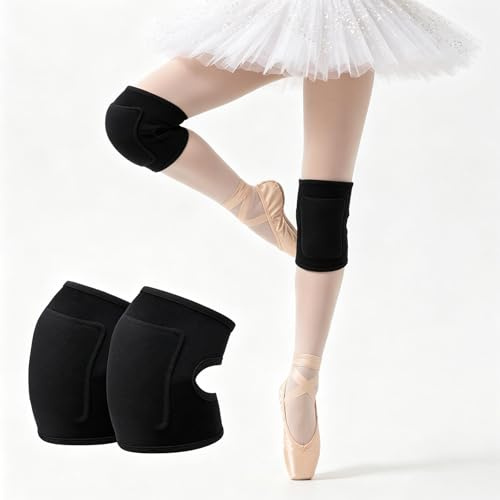 ANBANREY Dance Knee Pads for Women & Men – Breathable Mesh, Thick Padding for Floor Work, Adjustable hook and loop Straps, Durable for Volleyball, Yoga, Workout
