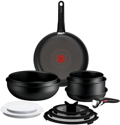 Tefal - Ingenio Explore Batterie de cuisine amovible - 13 pièces | Set de casseroles et poêle avec technologie Fusioncore brevetée - Gain de place 70% - Compatible induction - Four et frigo