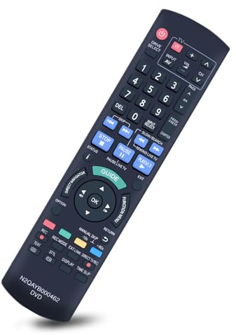 FQOUG N2QAYB000462 Replacement Remote Control Compatible With Panasonic DVD Recorder DMR-EX773EB DMR-EX769EB DMR-EX83EB DMR-EX86EB