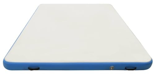 Teenpull Tappetino da nuoto gonfiabile, blu e bianco, in PVC ad alta densità, 200 x 150 x 15 cm, con manici e anelli di fissaggio, per attività all'aperto, tempo libero, campeggio, divertimento in