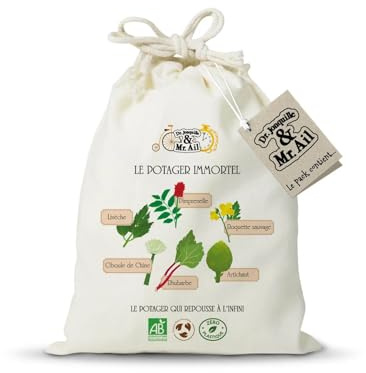 Dr. Jonquille & Mr. Ail Assortiment de Graines Bio, Le potager immortel, 100% Sans Plastique, France