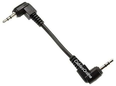 CablesOnline 3-Inch 2.5mm Right-Angle Male to 2.5mm Right-Angle Male Stereo Short Audio Cable, AV-1M00RR