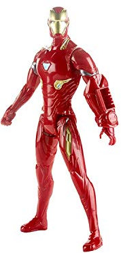 Marvel Avengers Endgame Titan Series Iron Man 30 cm-Scale Super Hero Action Figure Toy with Titan Hero Power FX Port