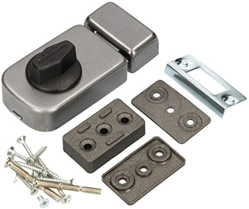 KOTARBAU® Zusatzschloss 60 mm 3 Farben Kastenschloss Türzusatzschloss Türschloss Schloss Drehknauf Zusatzsicherung Kastenzusatzschloss ohne Zylinder (Anthrazit)