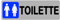 TLDSHOP® - Etichetta ADESIVA 15 x 5 TOILETTE UOMO e DONNA  - Orizzontale - Contenuto confezione: 1