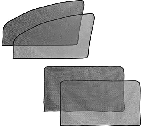 4 Stück Sonnenschutz Auto Baby,Magnetisch Auto Sonnenschutz,Kinder Doppelseitiges UV Schutz Autofenster Sonnenschutz,Universal Sonnenblende Auto Netz für 95% der Autos