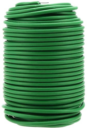 ZEONHEI 3.5mm x 20m Garden Soft Tie, Green Flexible Plant Tie Wire, Soft Garden Twist Tie Bendy Tree Ties Plant Support Wire Twine for Gardening, Crafting, Climbing Plants Flowers