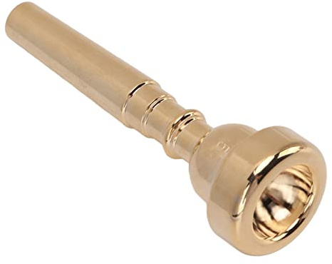 Silbernes Trompetenmundstück, 5C Trompetenmundstück Trompetendämpfer Schalldämpfer Eplacement Musikinstrumente Zubehör(GOLDEN)