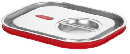 HENDI Gastronorm Deckel, mit Silikonrand, GN 1/2, 325x265mm, Edelstahl | Luftdichte Passform, Vakuumablassventil, geeignet für Bain-marie, Gefrierschränke, temperaturbeständig von -40° bis 121°C