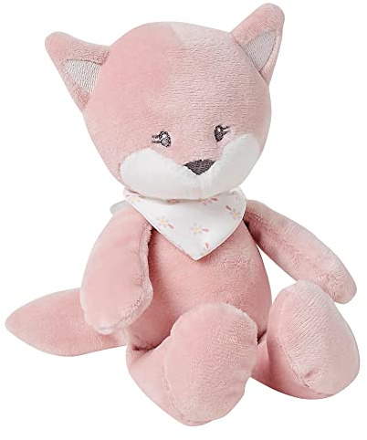 Nattou Mini-Kuscheltier aus und Polyester, Fuchs Alice, Integrierte Rassel, Ca. 20 cm, Alice und Pomme, Rosa