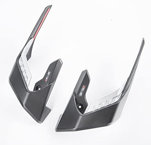 Lorababer Motorrad Seitenflügel Abdeckung Winglets Motorhaube Verkleidung Rahmen Kits kompatibel mit CB650R CB 650 R CB-650-R CB650 R Zubehör 2019 2020 2021 2022 2023 Windspoiler (Silber)
