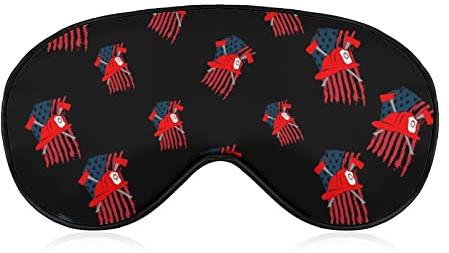 Firemans Axe USA Flag Sleeping Blindfold Mask Cute Eye Shade Cover with Adjustable Strap for Women Men Night