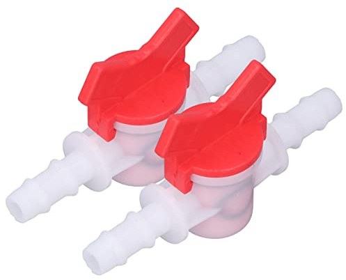 Tissting 2 Pcs Drip Irrigation Shut Off Valve Barbed Shut-Off Valve Universal for Vegetable Garden, Plantation and Back Garden Drip Irrigation Pipe Connection(12MM)