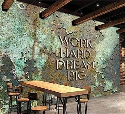 Große Wandfarbe mit europäischer und amerikanischer Retro-Industriestil-Bar-Café-Hintergrundwand 3D Tapete Vlies Effekt Tv Die Fototapete Wandbild Wohnzimmer Schlafzimmer-400cm×280cm