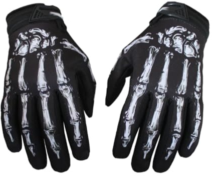 Ailan Gants d'équitation squelette légers et résistants chocs, pour l'automne et l'hiver, en Nylon respirant et confortable, multifonctionnels, blanc, S