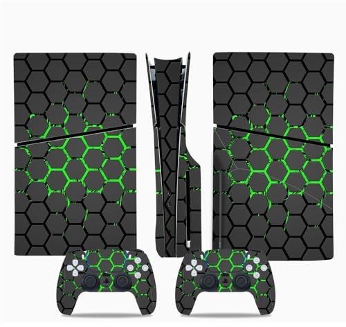 Console and Controller Accessories Cover Skins for Sony PS5 Slim Disc Edition,Carbon Fiber Protective Wrap Cover Vinyl Sticker Decals for Playstation 5 Slim,Game Console Accessories (0038)