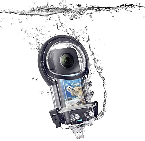 VBESTLIFE Custodia Subacquea per Action Camera 360 X3, Impermeabile IPX8 da 50 M/164 Piedi, Vetro Temperato, Montaggio su Staffa, per ONE X3