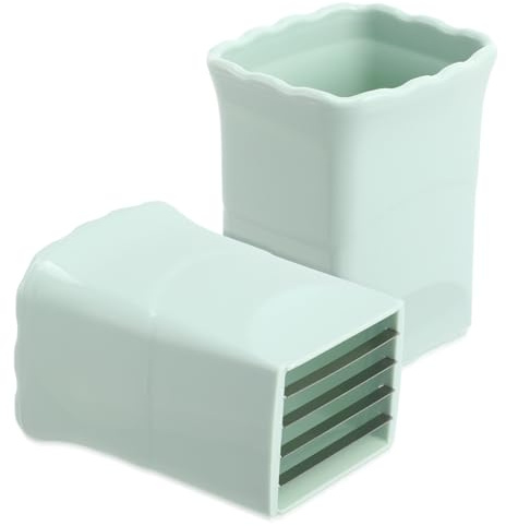 Gatuida 2 Stück Obstschneider: Cup Slicer Scheiben Tassen-Obstschneider Edelstahl Tassenschneider Obst Tasse Slicer mit Fruchtschneider Schutzkappe für Erdbeere Banane