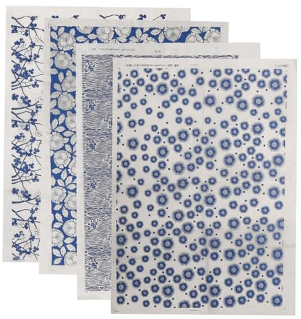 Lurrose 4 Sheets Pottery Underglaze Transfer Paper 20.47X14.76In Ceramic Clay Decals for DIY Pottery Craft Decor Oven Safe Underglaze Transfers