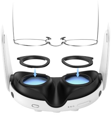 AMVR linsenschutz Kompatibel mit Meta/Oculus Quest 3 Zubehör, Brillenabstandshalter für Q3 Linsen, vr Brille