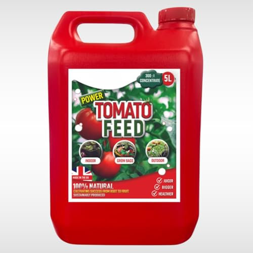 Dunnet Tools 5L Tomato Feed For Plants Vegetable Fertilizer Organic Tomato Plant Food Liquid Concentrate 300:1 Vegetable Plant Food Outdoor High Yield Growing Fertiliser Nutrient Rich