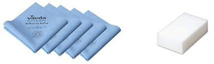 Vileda Professional Bayeta PURmicro Activa Azul Unidades + Estropajo miraclean