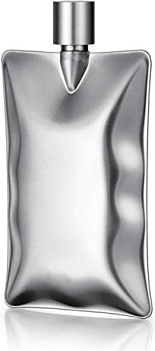 SBJKLYRN Carafe à décanter Portable, Petite flasque en métal Portable en Acier Inoxydable, flasque de Style Antique for l'extérieur à Transporter avec Vous