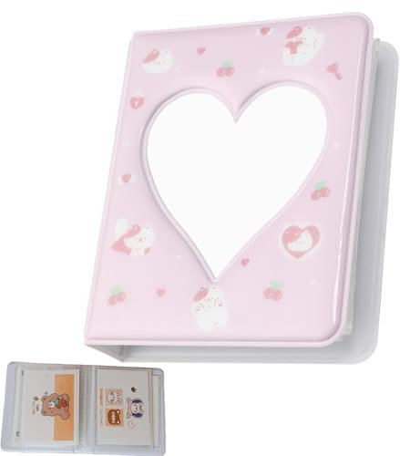 Fotokarten-Aufbewahrungsalbum – 3-Zoll-Fotokarten-Organizer | Niedliches Mini-Fotoalbum, ordner, Tragbares -Ordner-album Mit Hübschem Anhänger Für Die