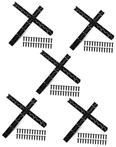 DOITOOL 5 Sätze Eisenscharnier Durchgehendes Klavierscharnier Magnete Weiche Türscharniere Schlösser Kleines Klavierband Küchentür Scharnier Torscharnier Griffe Türen Black 2 Stücke * 5