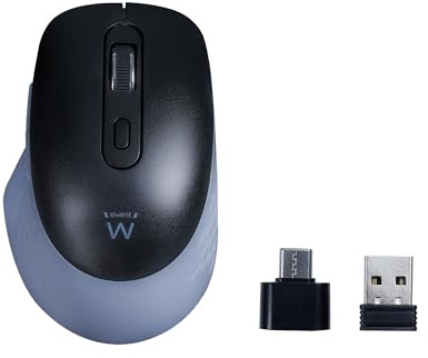 2,4 GHz trådlös mus med tysta knappar och USB-C-adapter – EW3204