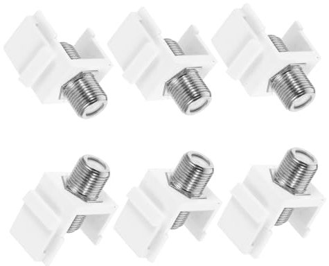 Tofficu 6Pcs Connectors for Stable Signal Transmission Durable Plated Design for Tv Satellite and Antenna Systems Minimizes Signal Loss Versatile