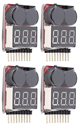 4 PCs Lipo Battery Tensions Tester Monitor